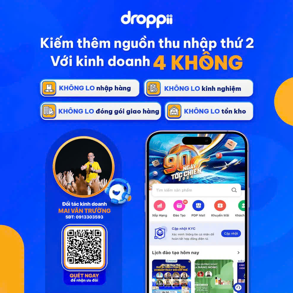 Droppii tuyển cộng tác viên kinh doanh online không cần vốn