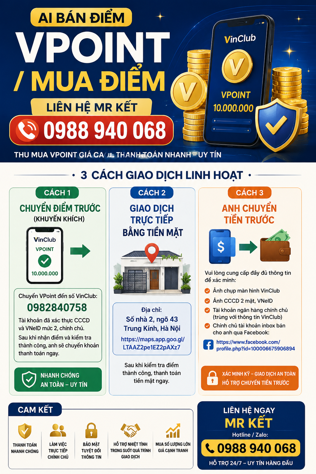 HƯỚNG DẪN BÁN VPOINT/VINCLUB CHO ANH KẾT